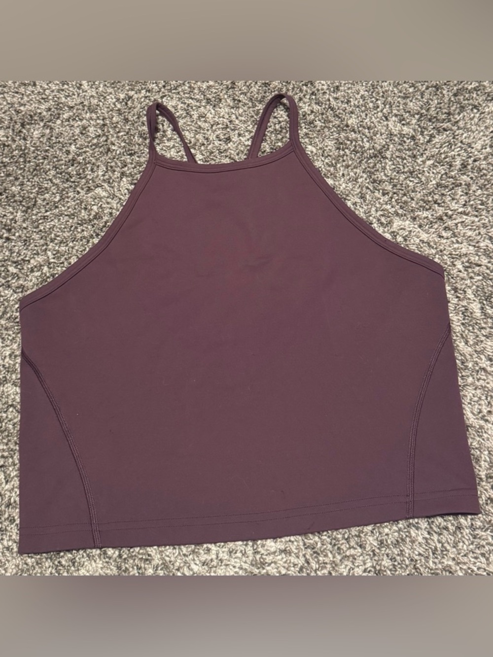 lululemon plum racerback cropped tank